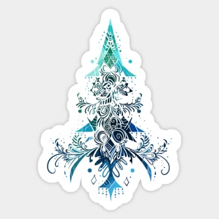 A Christmas tree spirit watercolor Sticker